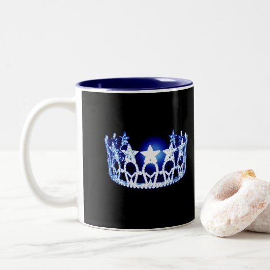 Miss USA Style Blue Crown Tasse (Mit Donut)