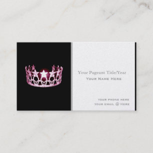 Miss USA Style Crown Custom Business Cards Visitenkarte
