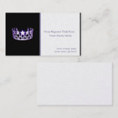Miss USA Style Crown Custom Business Cards Visitenkarte (Vorne/Hinten)