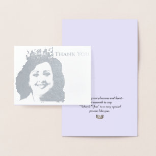 Miss USA Style Foil Crown mit Foto Gruß Folienkarte