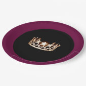 Miss USA Style Gold Crown 9" Paper Teller (Schrägansicht)