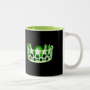 Miss USA Style Green Pageant Krone Tasse