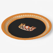 Miss USA style Orange 9" Paper Teller (Schrägansicht)