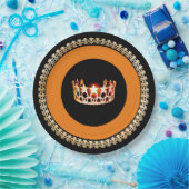 Miss USA Style Orange Crown 9" Teller (Party)