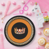 Miss USA Style Orange Crown 9" Teller (Party)