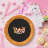 Miss USA Style Orange Crown 9" Teller (Party)
