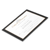 Miss USA Style Pageant Certificates-particptt Notizblock (angewinkelt)