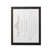 Miss USA Style Pageant Certificates-particptt Notizblock (Rotiert)
