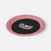 Miss USA style Pink Coral 7" Paper Teller (Schrägansicht)