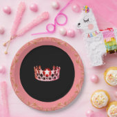 Miss USA style Pink Coral 9" Paper Teller (Party)