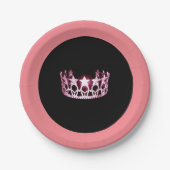 Miss USA Style Pink Crown 7" Teller (Vorderseite)