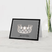 Miss USA Style Silver Crown Note Card Dankeskarte (Vorderseite)