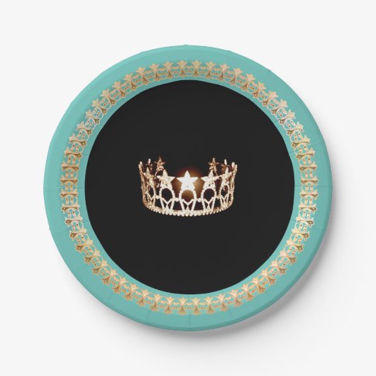 Miss USA Turquoise 7" Paper Teller (Vorderseite)