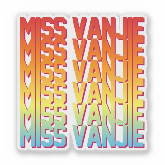 Miss Vanjie! Aufkleber (Vorderseite)