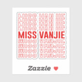 Miss Vanjie Aufkleber (Blatt)