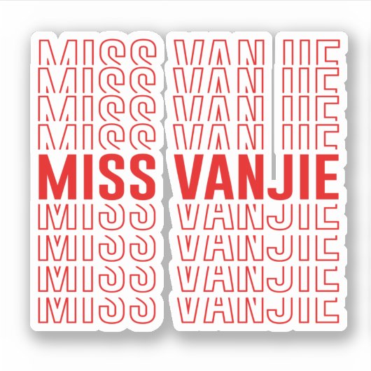 Miss Vanjie Aufkleber (Vorderseite)