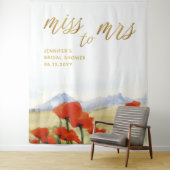 Miss Wildblumen Mountains Bridal Hintergrund Wandteppich (Beispiel)