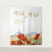 Miss Wildblumen Mountains Bridal Hintergrund Wandteppich (Vorderseite)