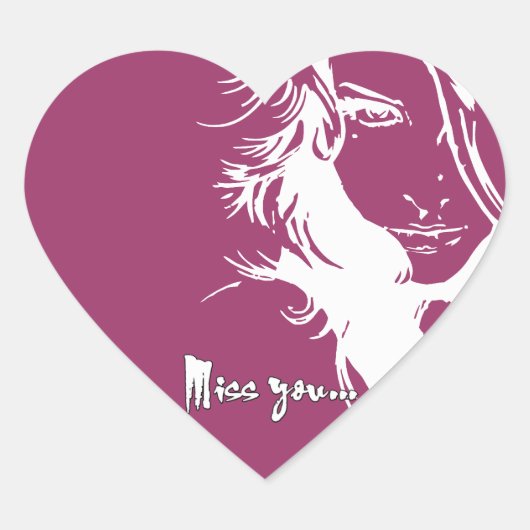 Miss you - Aufkleber (Vorderseite)