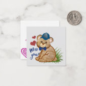 Miss you Bear Mitteilungskarte (Vorderseite/Rückseite Beispiel)