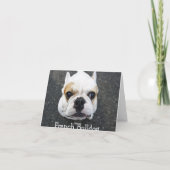 Miss You Bulldog Grußkarte - Verse Karte (Rückseite)