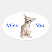 Miss You Chihuahua Welppy Sticker (Vorderseite)