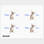 Miss You Chihuahua Welppy Sticker (Blatt)