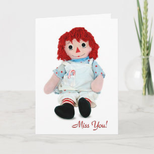Miss You Christmas Doll Feiertagskarte