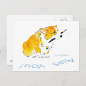 Miss You Corgi Postcard Postkarte (Vorne/Hinten)