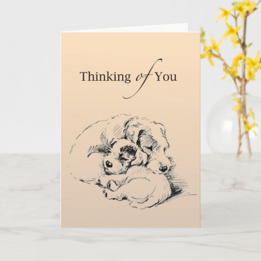 Miss You Cudly Hogs Karte (Gelbe Blume)