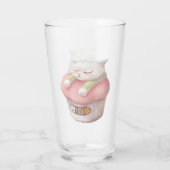 Miss You Cupcake Illustration Glas (Rückseite)