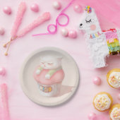 Miss You Cupcake Illustration Pappteller (Party)