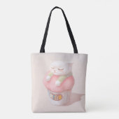 Miss You Cupcake Illustration Tasche (Rückseite)