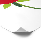 Miss You Daddy I Liebe Sie Vater mit Rote Rose Poster (Ecke)