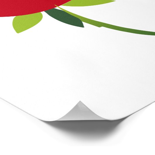 Miss You Daddy I Liebe Sie Vater mit Rote Rose Poster (Ecke)