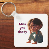 Miss you daddy schlüsselanhänger (Vorderseite)