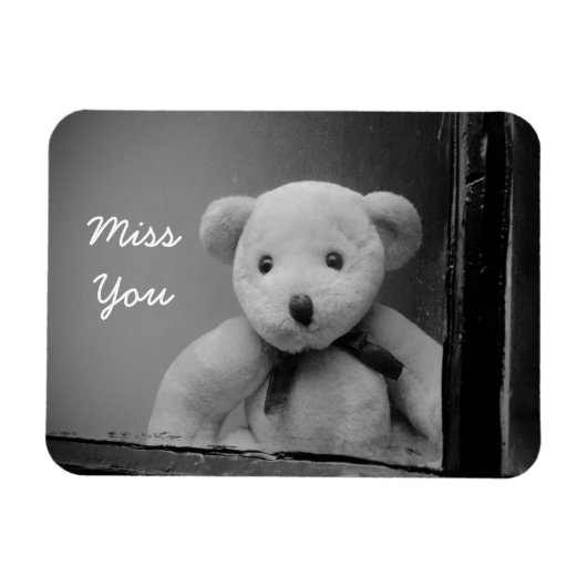 "Miss You" Foto Magnet (Horizontal)