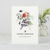 Miss You Get Well Grußkarte (Stehend Vorderseite)