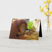Miss You! Greeting Card Karte (Gelbe Blume)