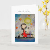 miss you... karte (Gelbe Blume)