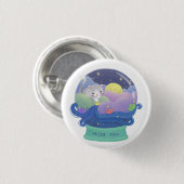 Miss You: Katzen- und Papierboote Button (Vorne & Hinten)