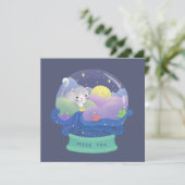 Miss You: Katzen- und Papierboote Einladung (Stehend Vorderseite)