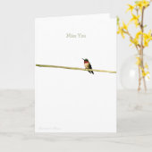 Miss You: leer innen Karte (Gelbe Blume)