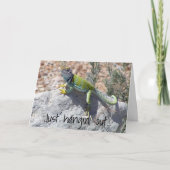 Miss You Lizard Sonnenbaden Fügen Sie Ihr Foto hin Karte (Vorderseite)