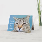 Miss You Lonely Cat Karte (Vorderseite)