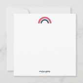 Miss You Modern Rainbow in Blue Mitteilungskarte (Vorderseite)