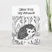 Miss You My Friend | Farbseite Karte (Vorderseite)