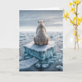 Miss You Polar Bear auf Iceberg Karte (Gelbe Blume)