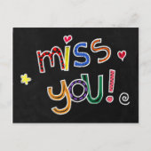 Miss You Postcard - vermisst Postkarte (Vorderseite)