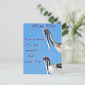 Miss You_ Postkarte (Stehend Vorderseite)